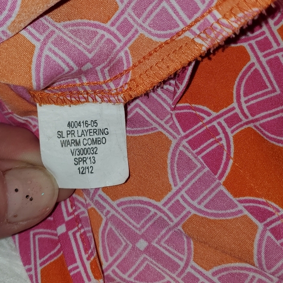 Banana Republic Pink and Orange Smocked Tank Top - Picture 7 of 8